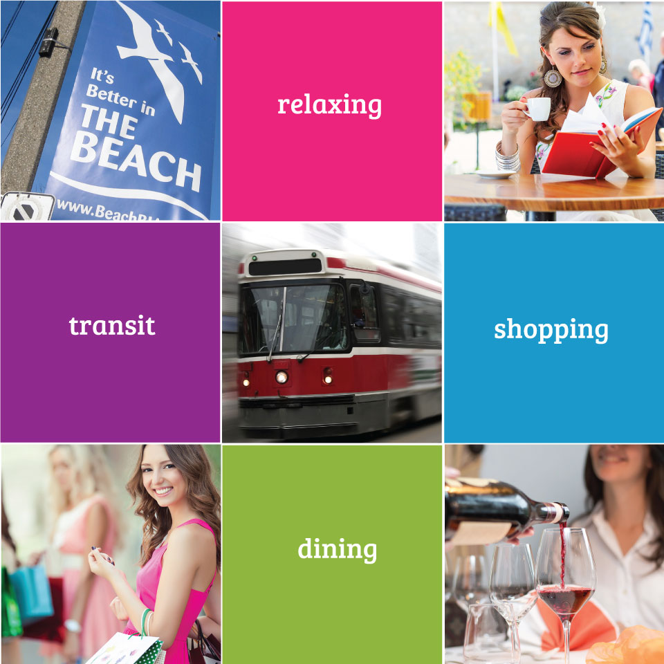 Transit, Relaxing, Shopping, Dining